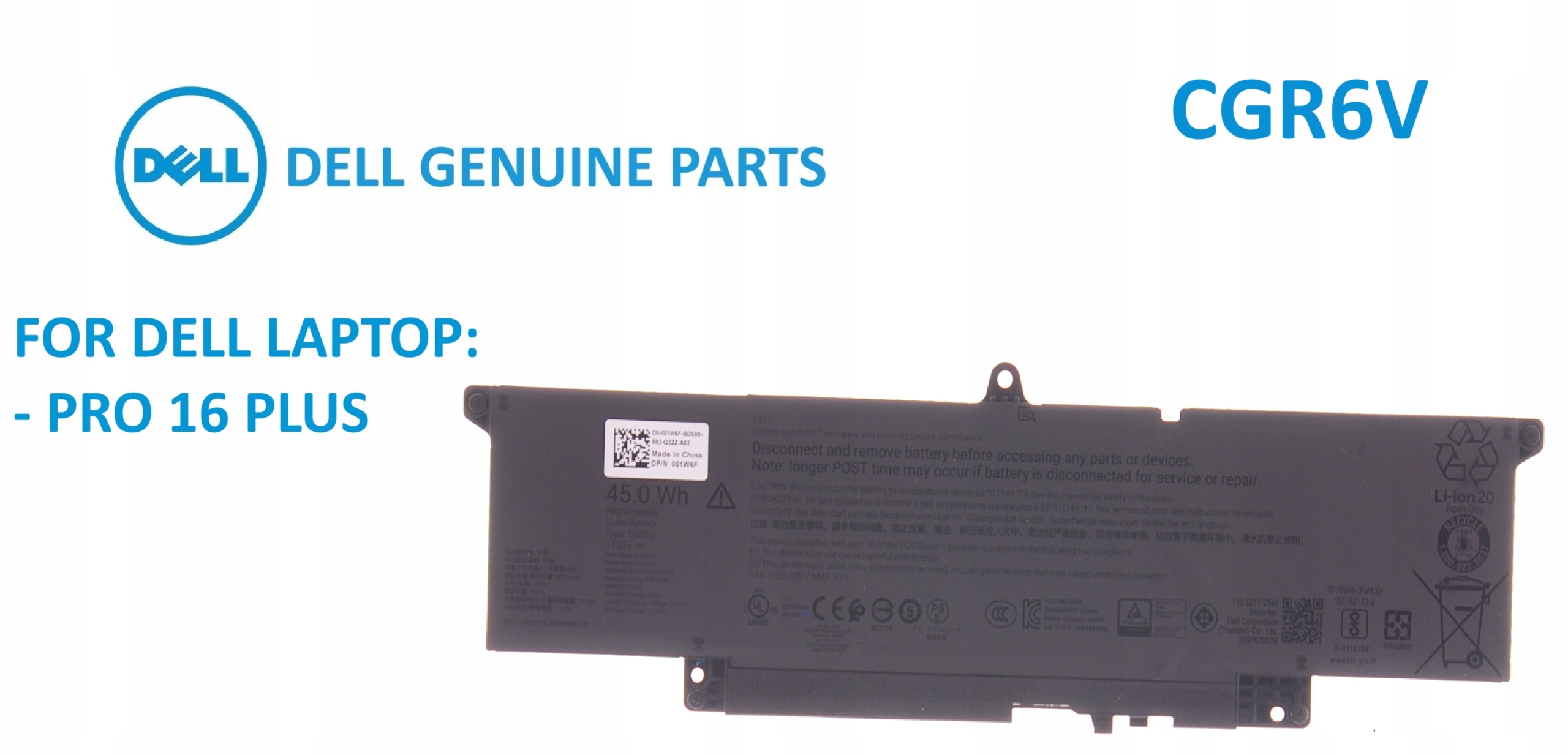 Baterie Dell Pro 16 Plus CGR6V