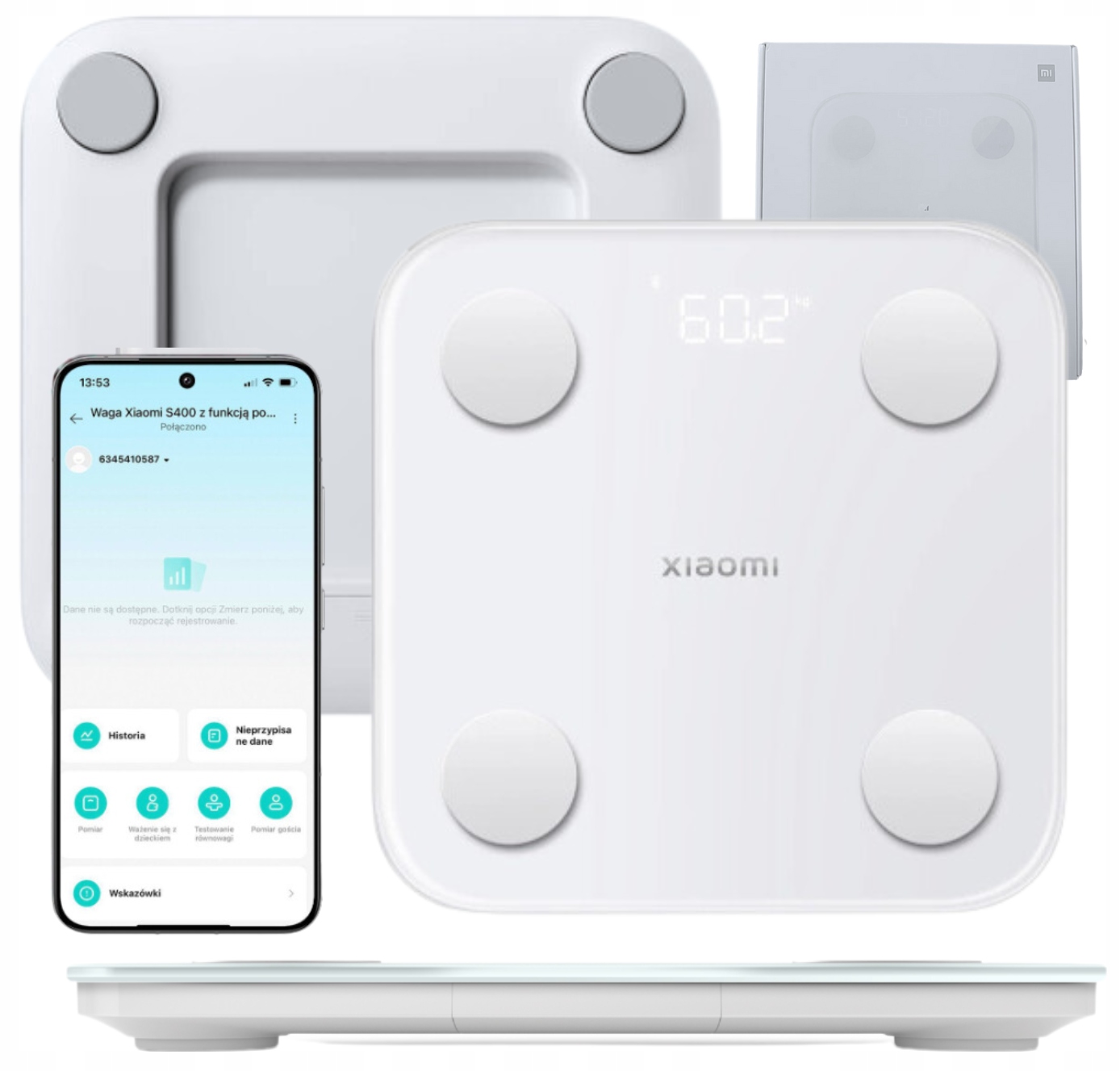 XIAOMI Waga Łazienkowa S400 Analiza Składu Ciała 150kg 25 Wskaźników — miniatura 15