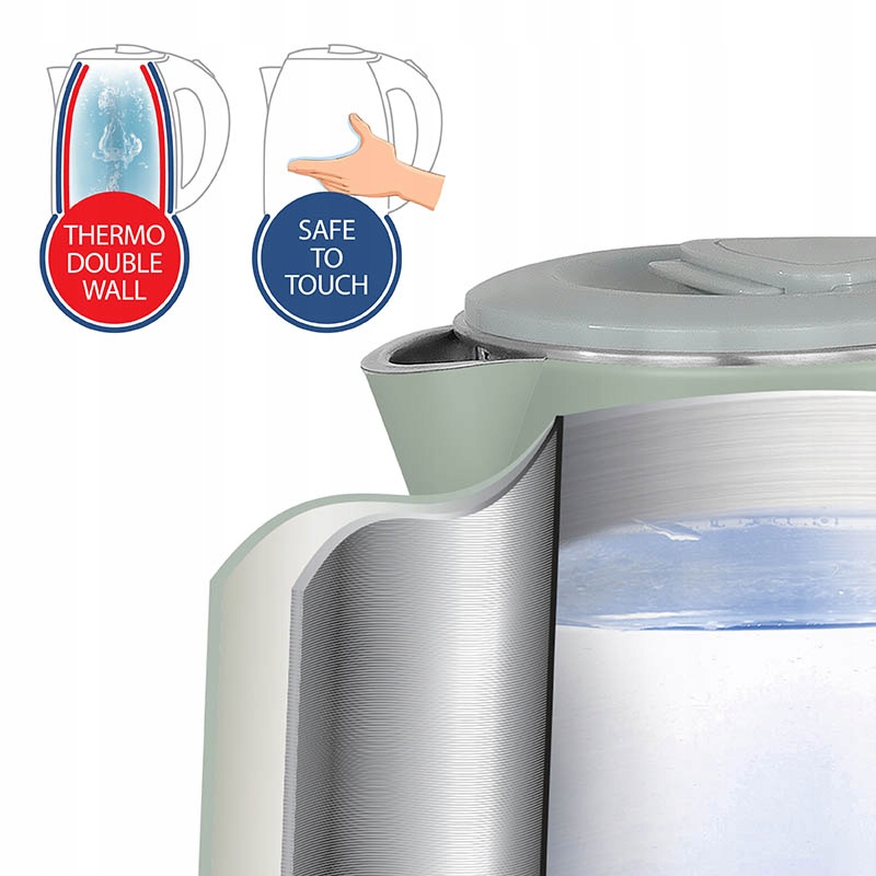 Czajnik elektryczny Aurora AU3402 1750 W zielony Kod producenta AU3402