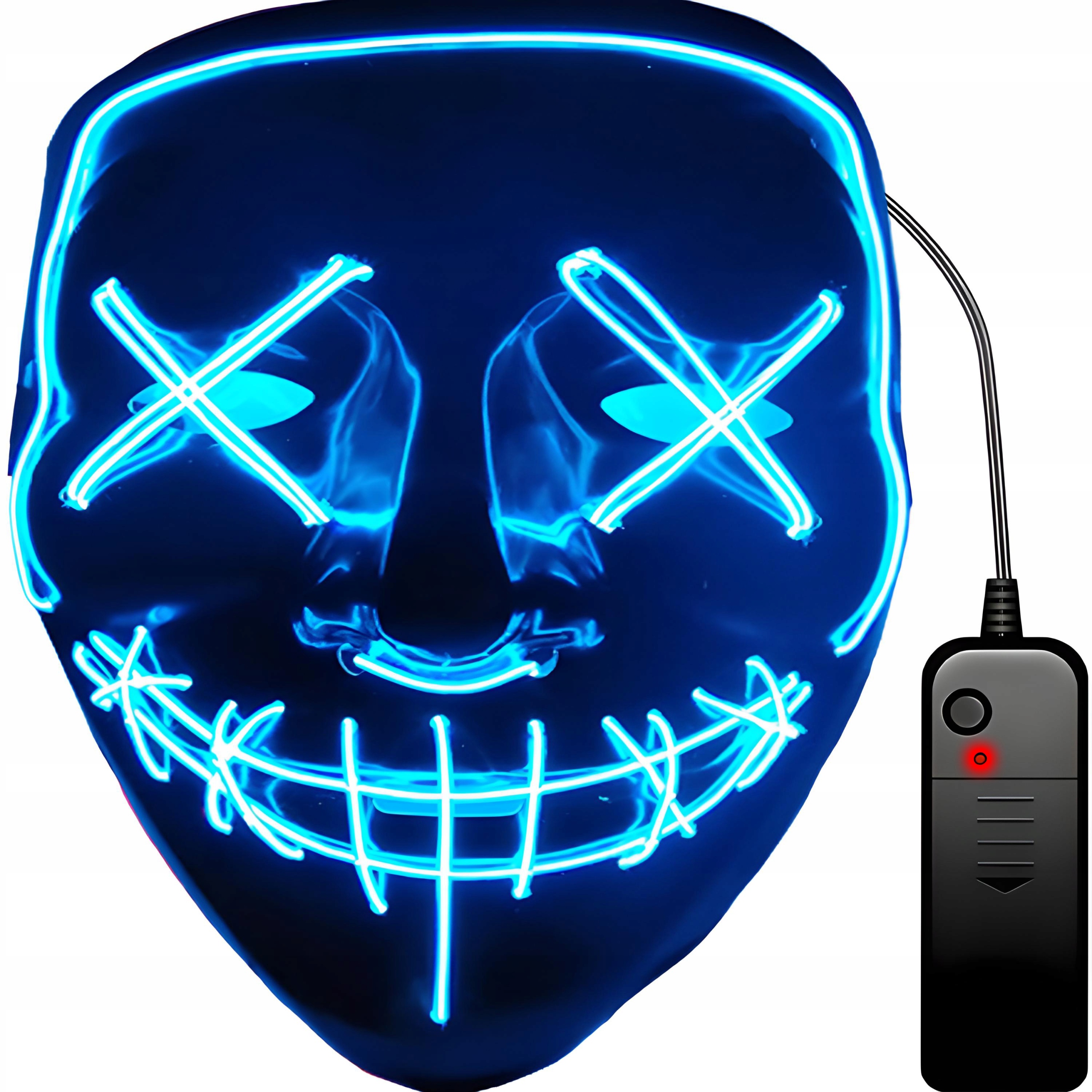 

Maska Led Świecąca Ledowa Halloween Impreza Purge