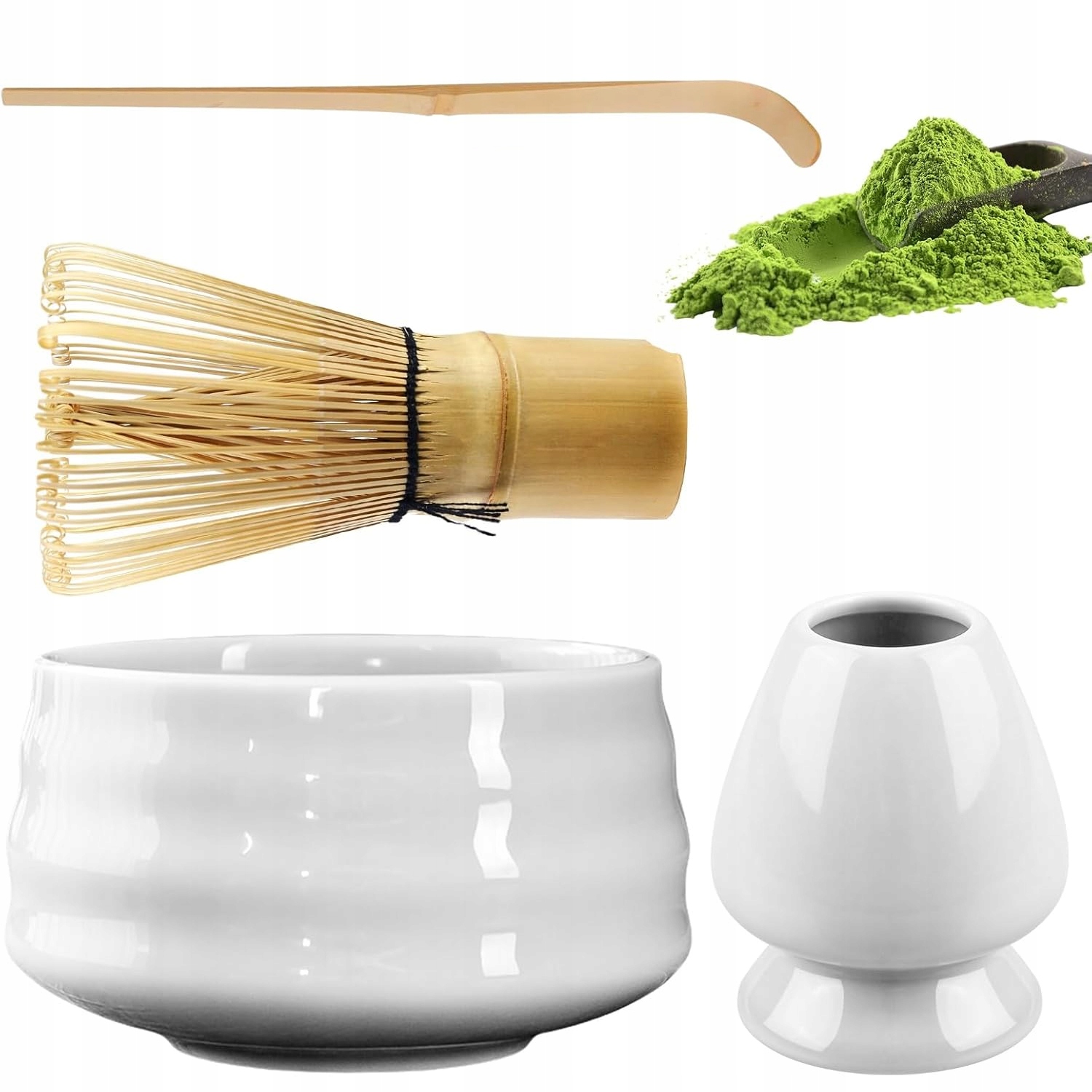 Dárková Sada Na Čaj Matcha Sada Metliček Matcha Se Šlehací Metlou 4 ks