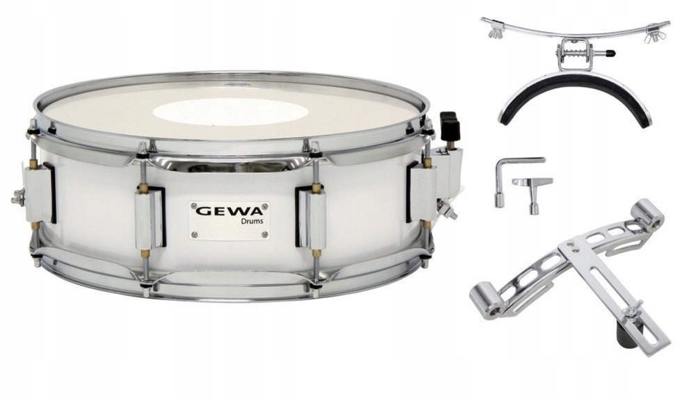 Werbel marszowy 14"x5" Gewa biały