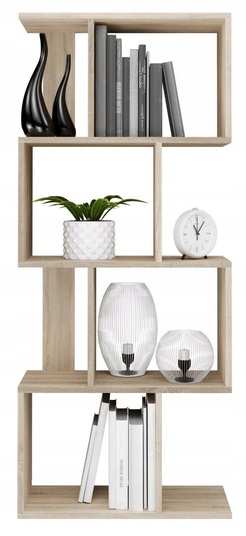 REGAŁ OTWARTY STOJĄCY PÓŁKA FIESTA 4P DĄB SONOMA Głębokość mebla 30 cm