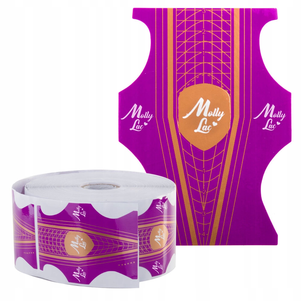 500x Szablon Forma Do Przedłużania Paznokci Akrylem Żelem Rolka Dwustronne