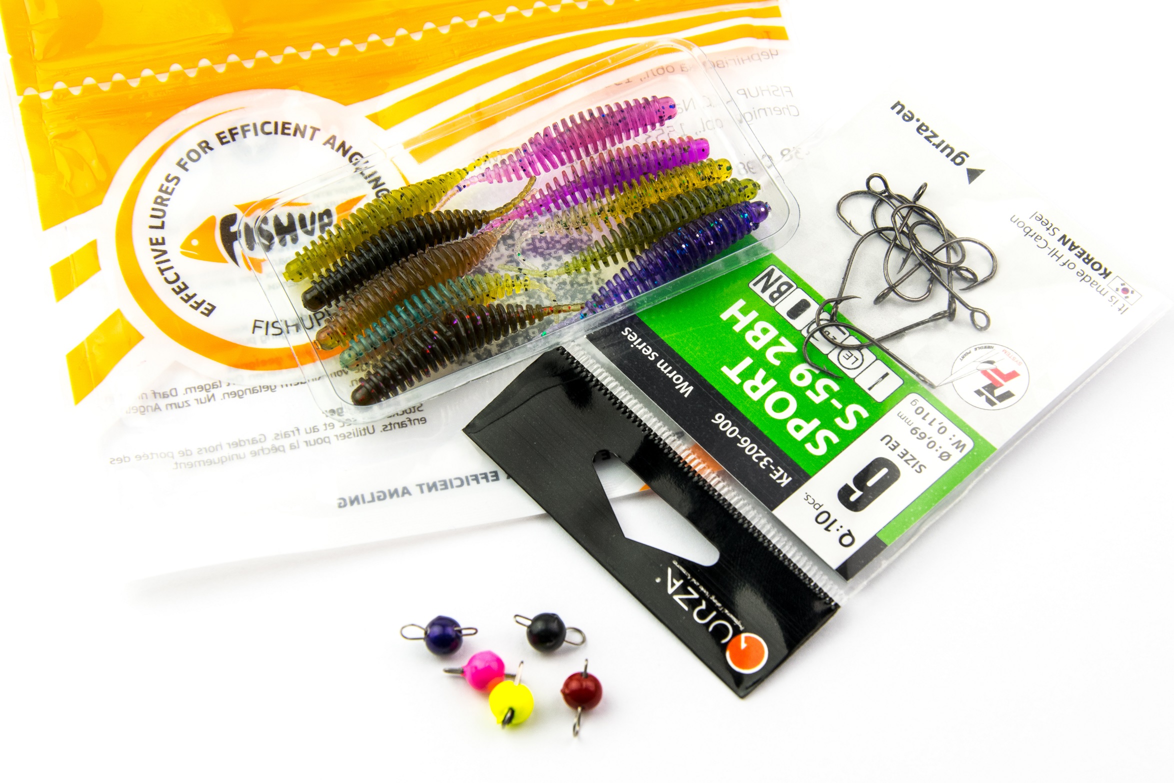 FishUp Zestaw na Okoń Tanta 1.5" MIX 10szt haki czebu. ołów 5szt.