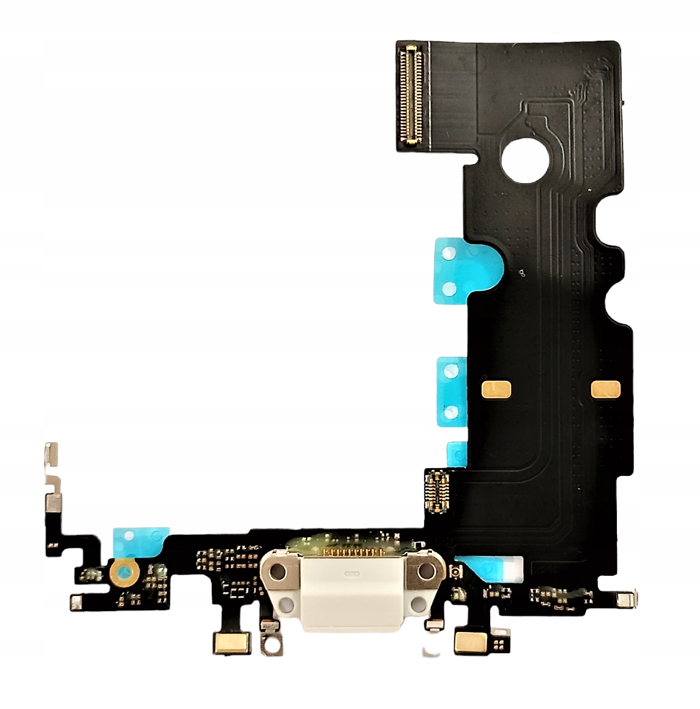 TAŚMA ZŁĄCZE GNIAZDO ŁADOWANIA USB DO iPHONE 8 MIC BIAŁY