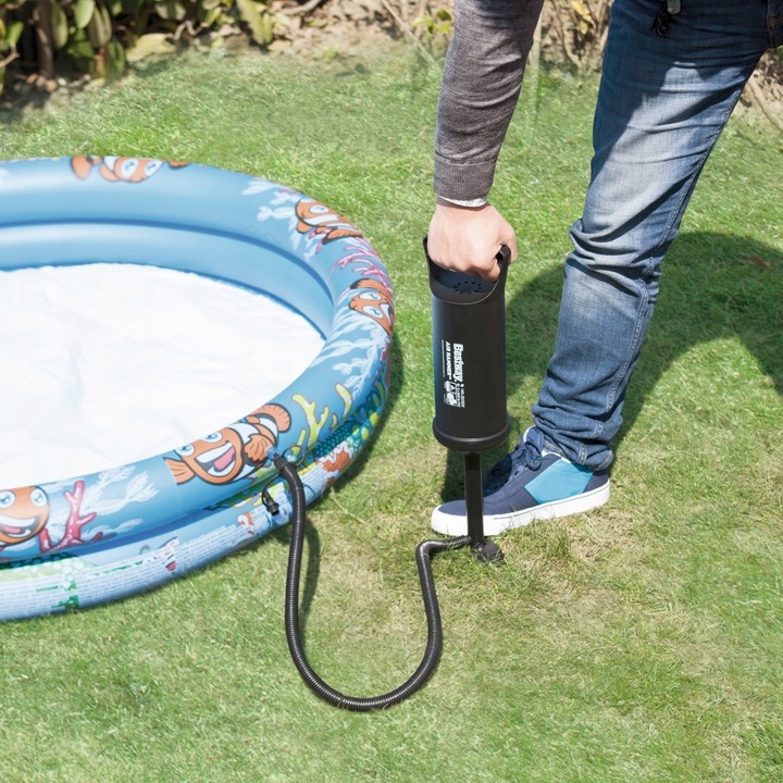 POMPKA TŁOKOWA RĘCZNA DO MATERACA PONTONU BASENU Liczba końcówek 3