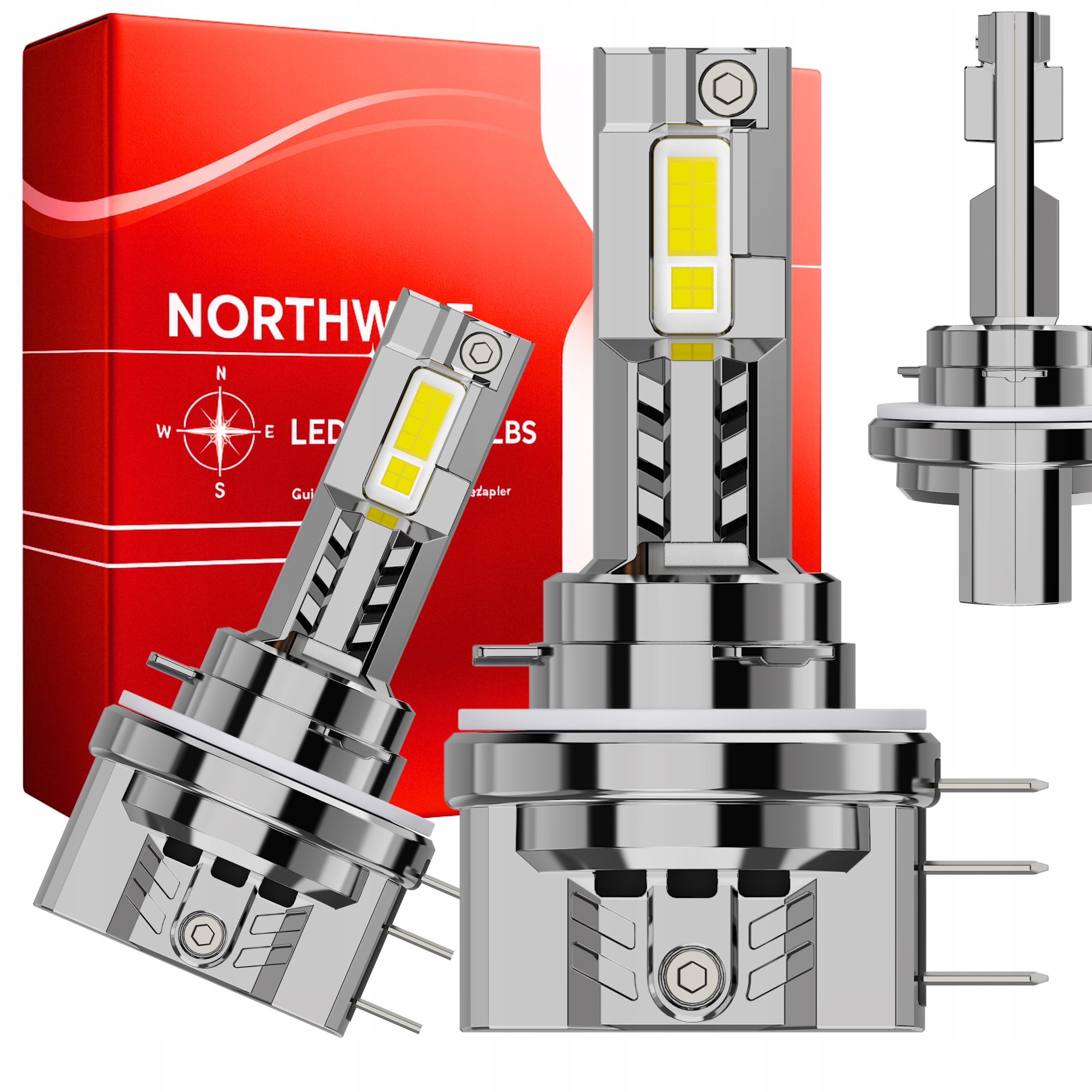 Žárovky H15 Led 125W Homologace Silné Bílé Světlo Automobilový Canbus