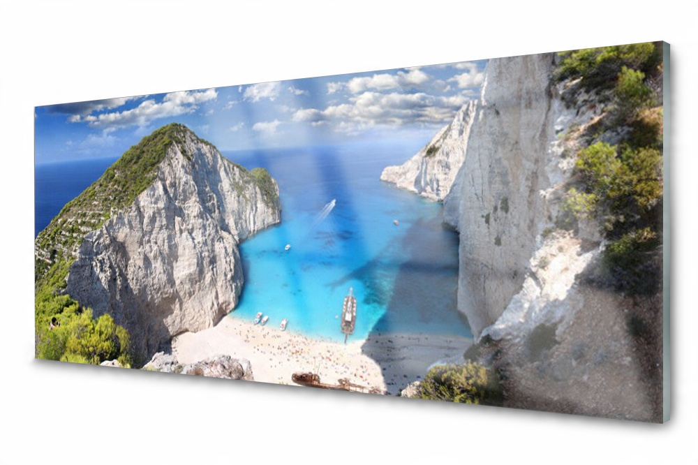 

Panel szklany do kuchni Zatoka Góra Plaża 125x50