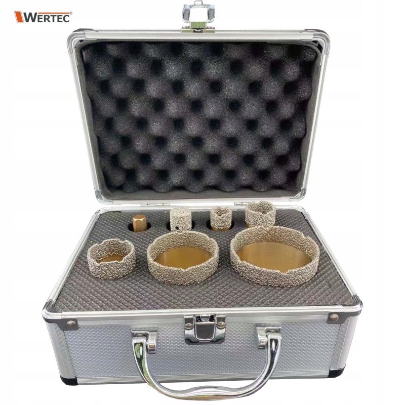 WERTEC ZESTAW KORONEK 20,28,35,55,68 FREZ LUTOWANY PRÓŹNIOWO Fi20 + ADAPTER