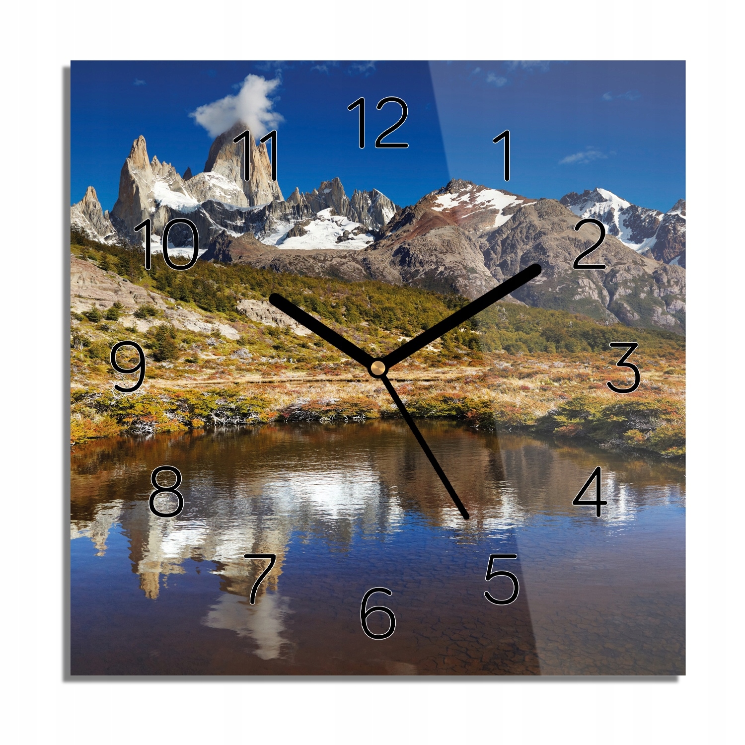 

Góry jezioro widok foto-zegar z foto 30x30 cichy