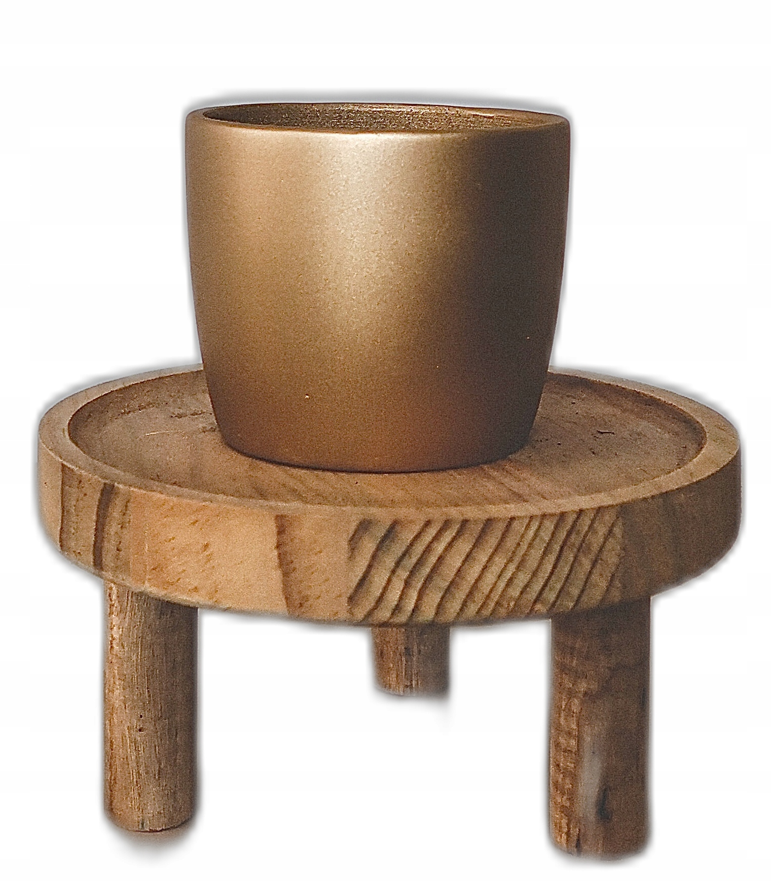 

Doniczka betonowa 9cm złota lakierowana