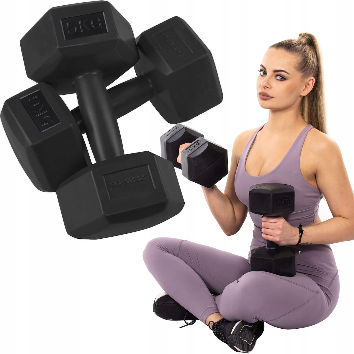 

Hantle Hantelki Ciężarki 2x5 kg Fitness Siłownia