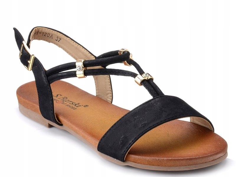 

Sandały damskie płaskie S.barski SS27-60 czarne 41