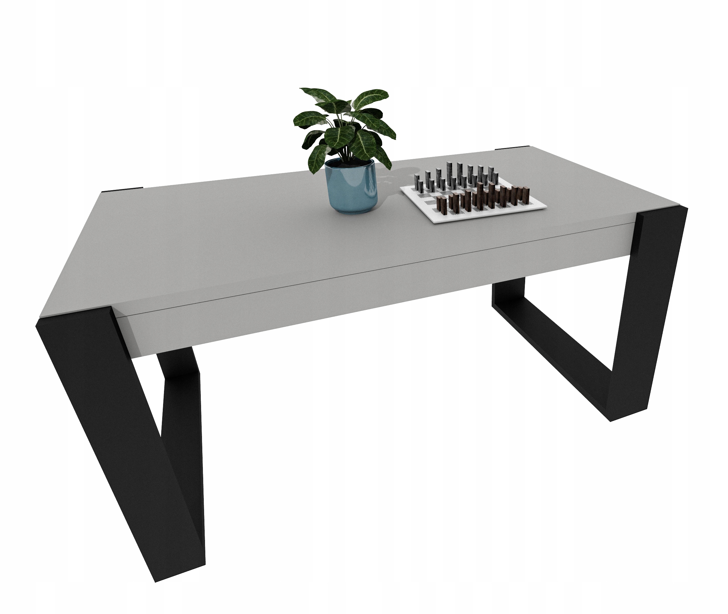 Kávový stolek Karo II loftová lavice moderní Karo_dva_šedá_černá_
