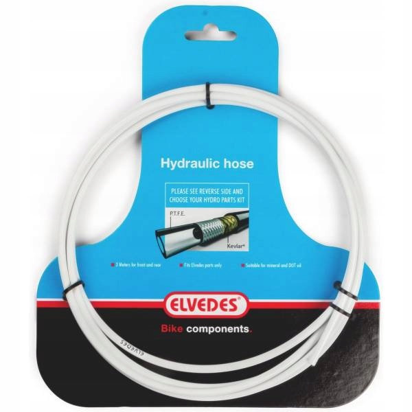 Przewód hydrauliczny Elvedes Kevlar 3m biały