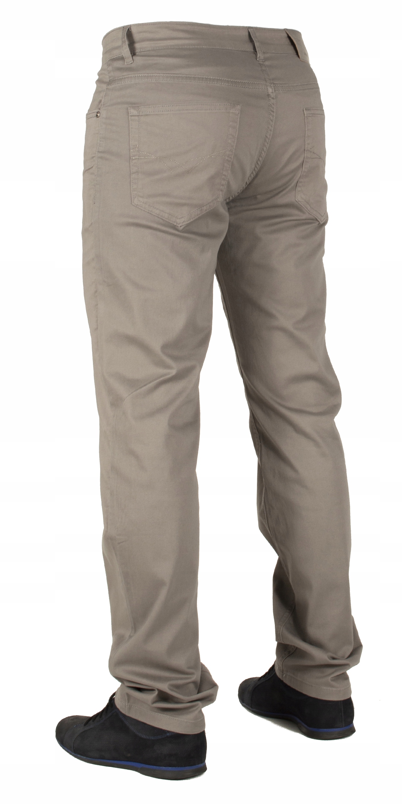 Spodnie męskie bawełna W:42 108 CM cienkie na lato klasyczne proste Rozmiar 42