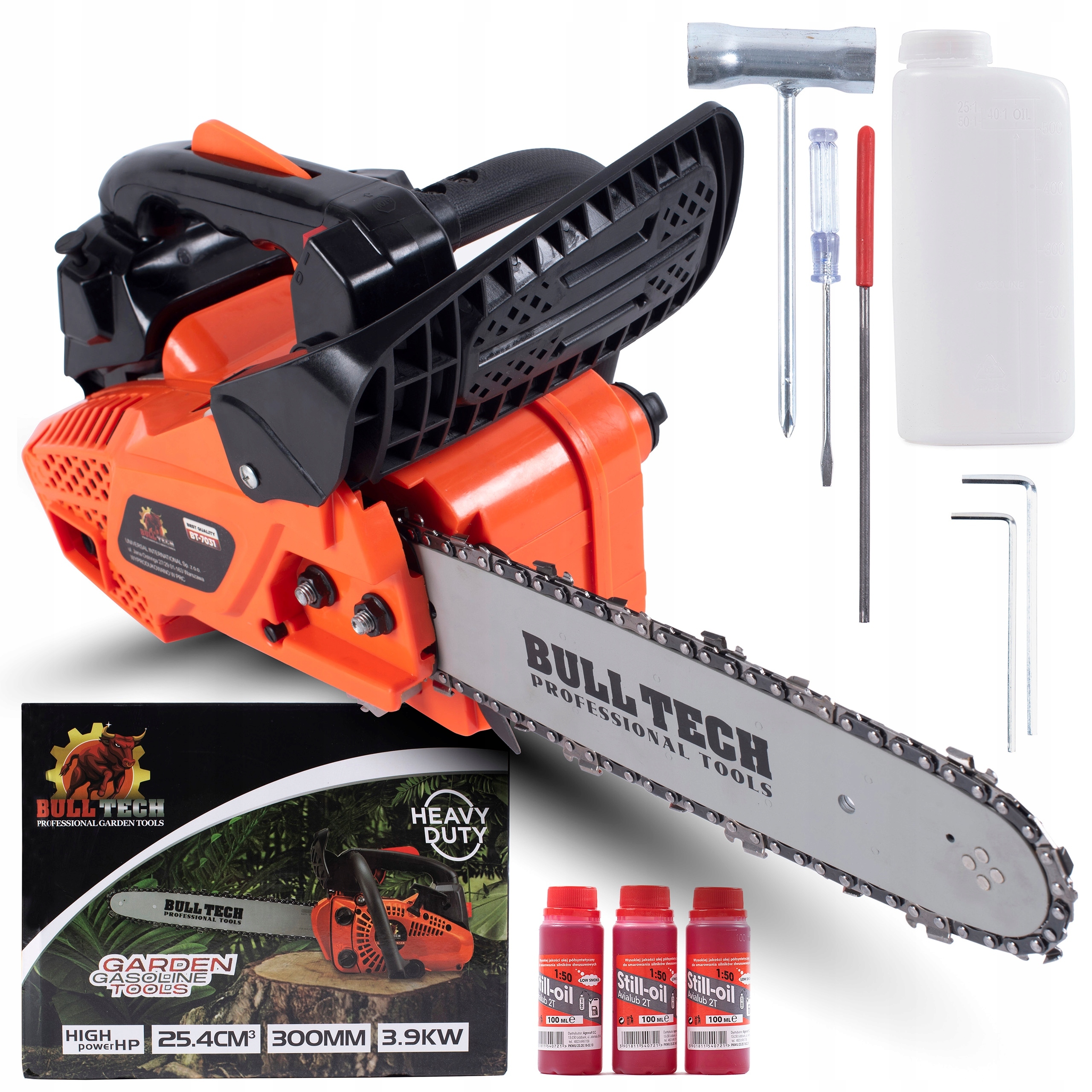 PIŁA SPALINOWA PILARKA ŁAŃCUCHOWA GAŁĘZIÓWKA BULL TECH 2,9KM