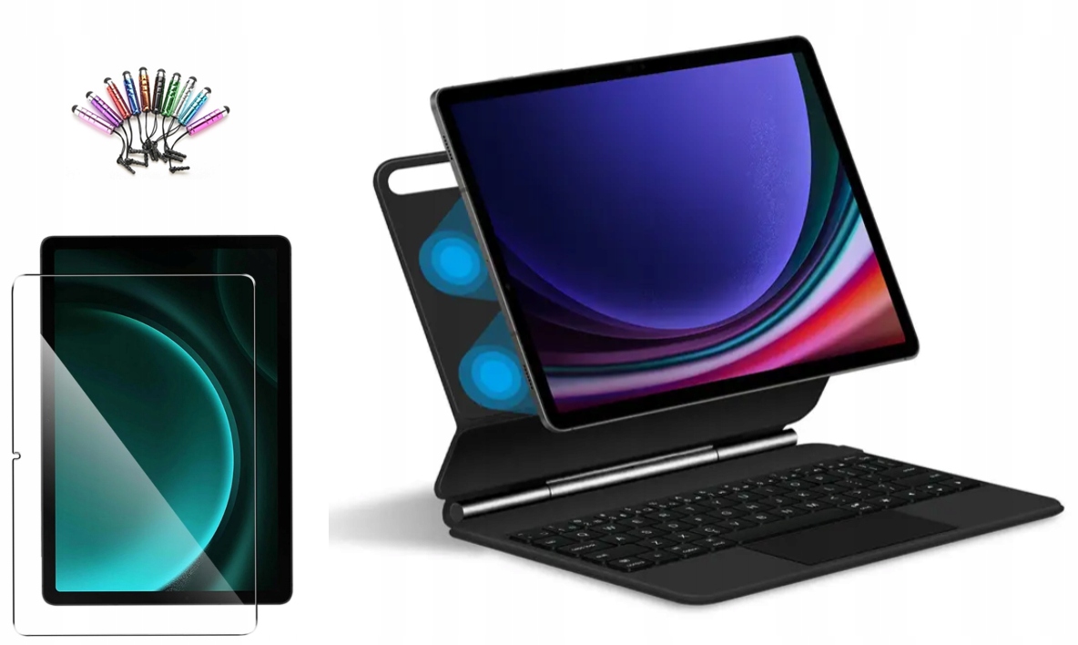 Etui Klawiatura Do Samsung Galaxy S9 Fe 10,9 X510 X516B Szkło Rysik