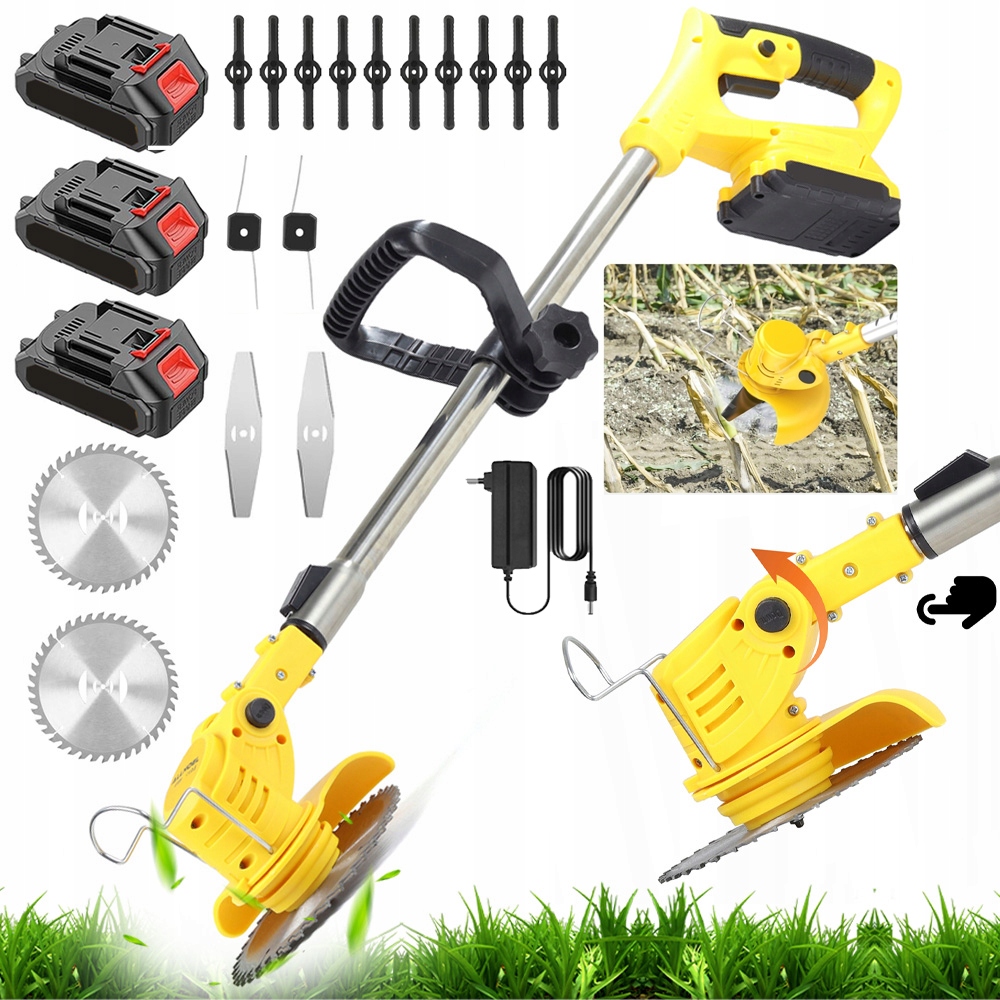 Podkaszarka Akumulatorowa Do Trawy Kosa Elektryczna Ogrodowa Mocny 3X Aku