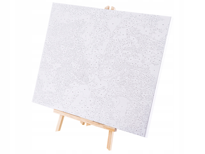 OBRAZ Malowanie po numerach ŁABĘDZIE SERCE MIŁOŚĆ Temat zwierzęta