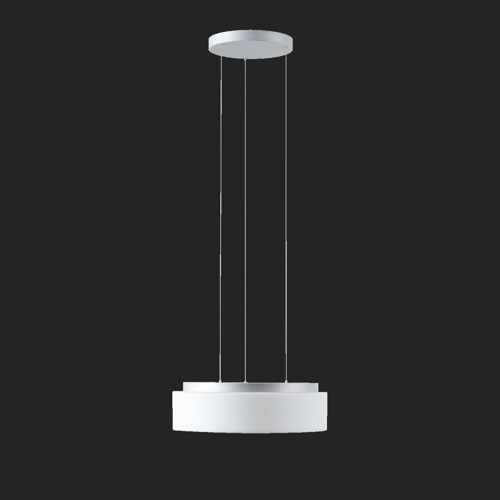 Osmont 67890 Eris LE3 závesné sklenené svietidlo strieborná biela IP40 4000 K