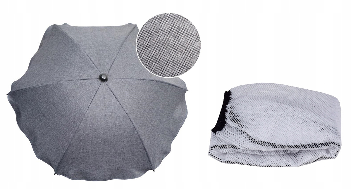 BOMIX UNIWERSALNA PARASOLKA LEN Z UCHWYTEM + MOSKITIERA