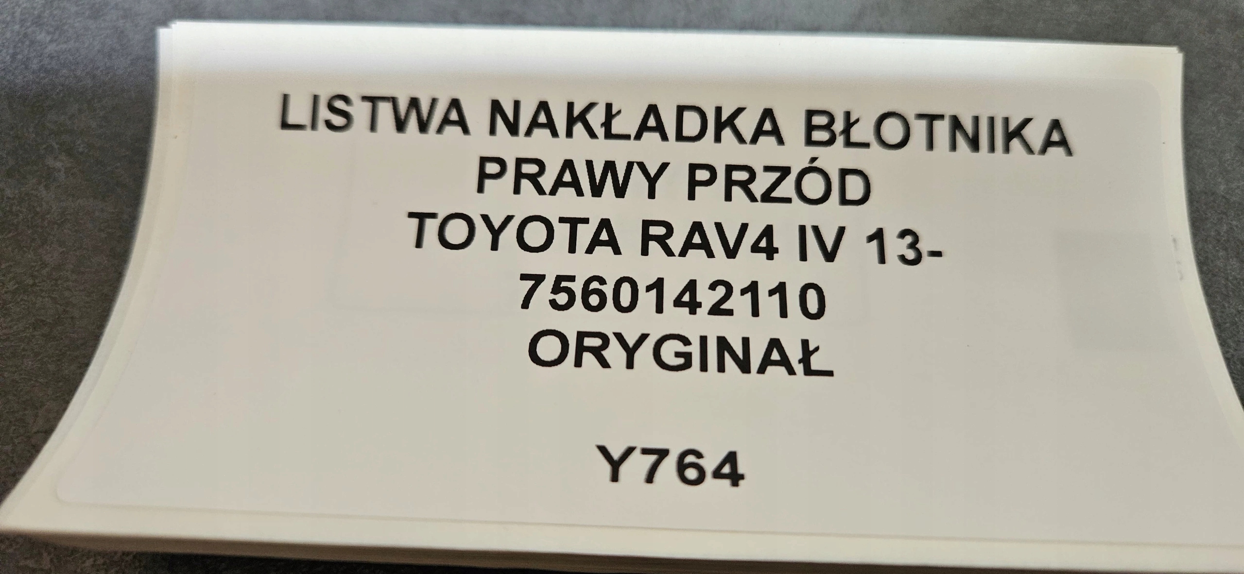 lišta blatníku pravý předek TOYOTA RAV4 IV 13- ORG