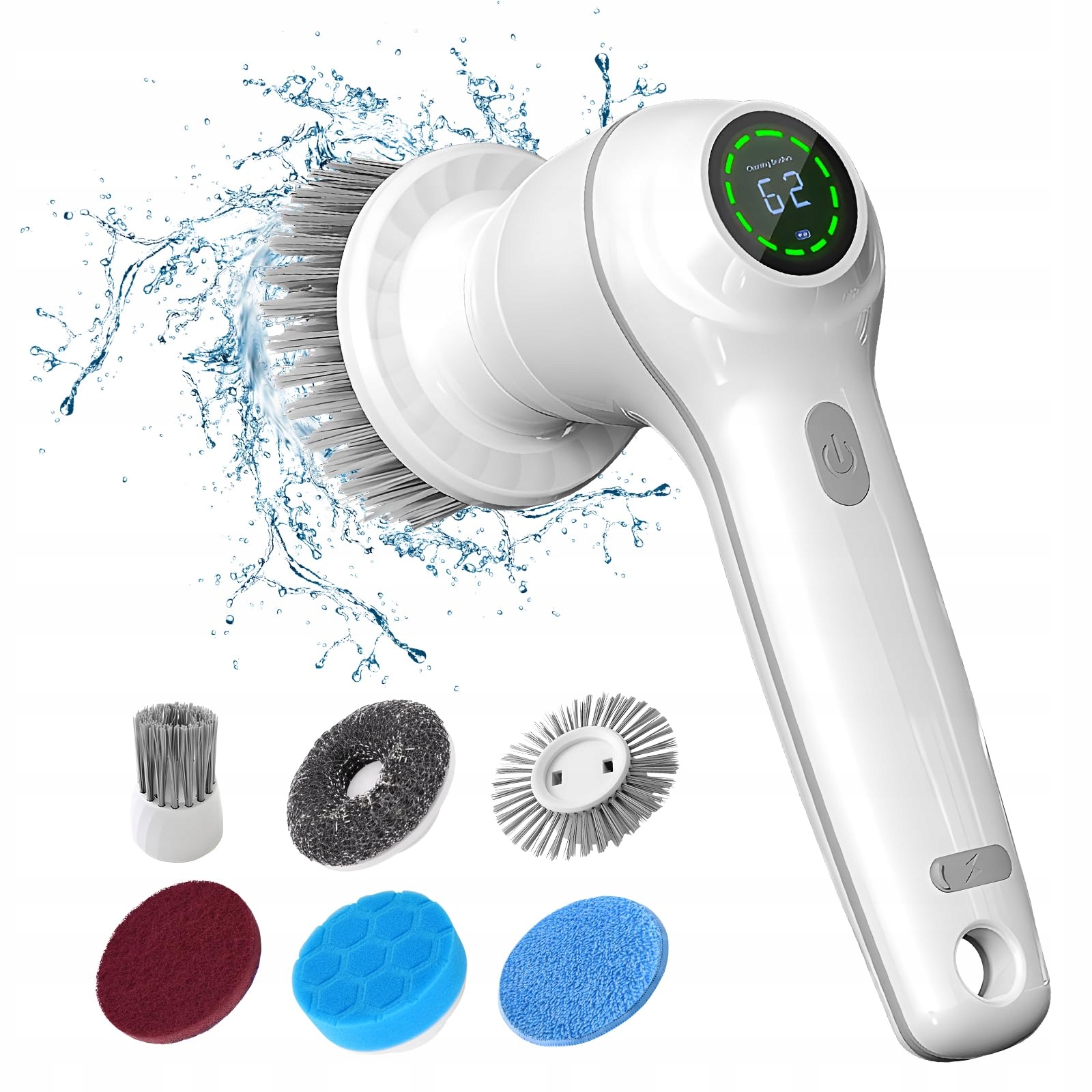 Levně 8V1 Elektrický Rotační Kartáč Bezdrátový Multifunkční Mop Pro Mytí