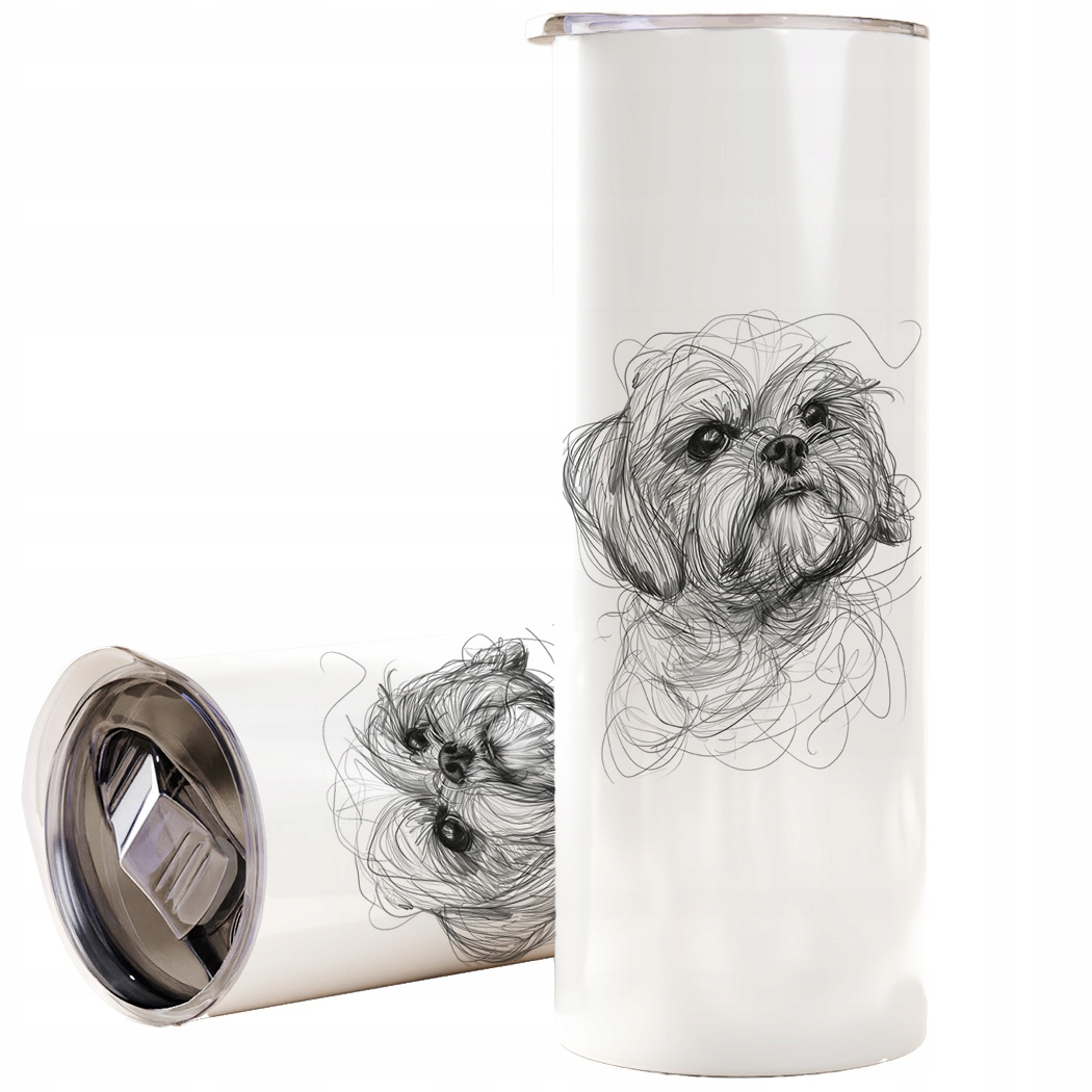 Termohrnek se psem Shih Tzu 750 ml, ocelová termoska se psem Stanley