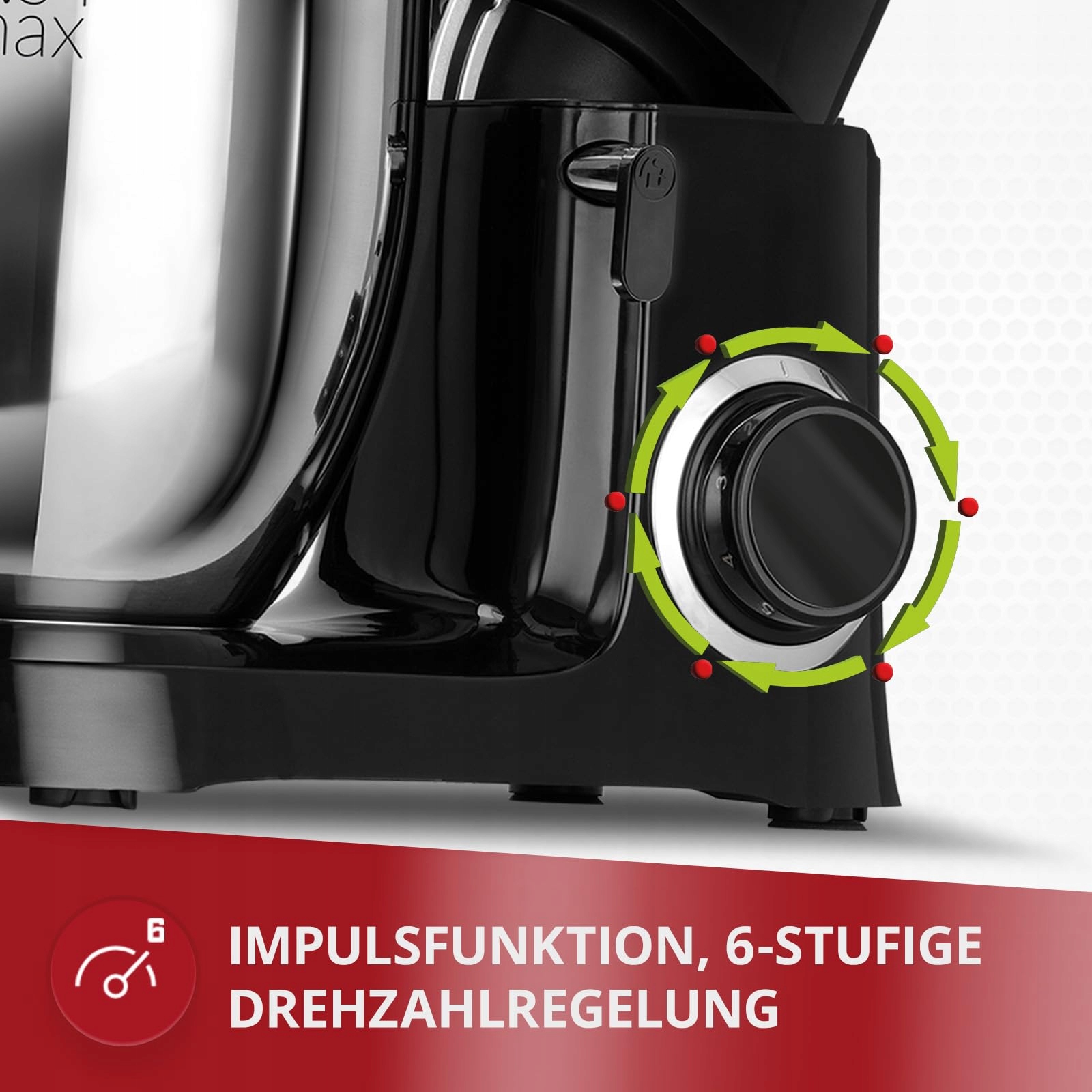 MPM Robot Kuchenny Z Akcesoriami Czarny 800W — miniatura 3