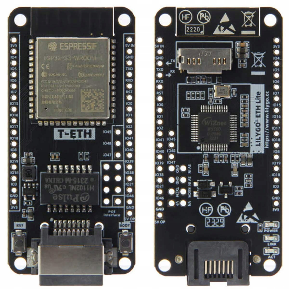 T-ETH-Lite ESP32-S3 LilyGO WiFi Bluetooth Ethernet W5500 microSD slot