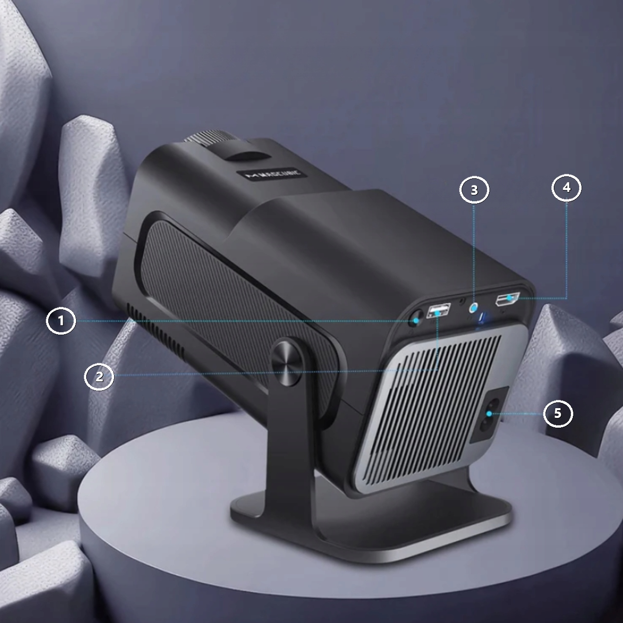 PROJEKTOR RZUTNIK 4K ANDROID LED WIFI MINI PRZENOŚNY FULL HD +SMART TV 2024 Jasność lampy (ANSI) 390 lm