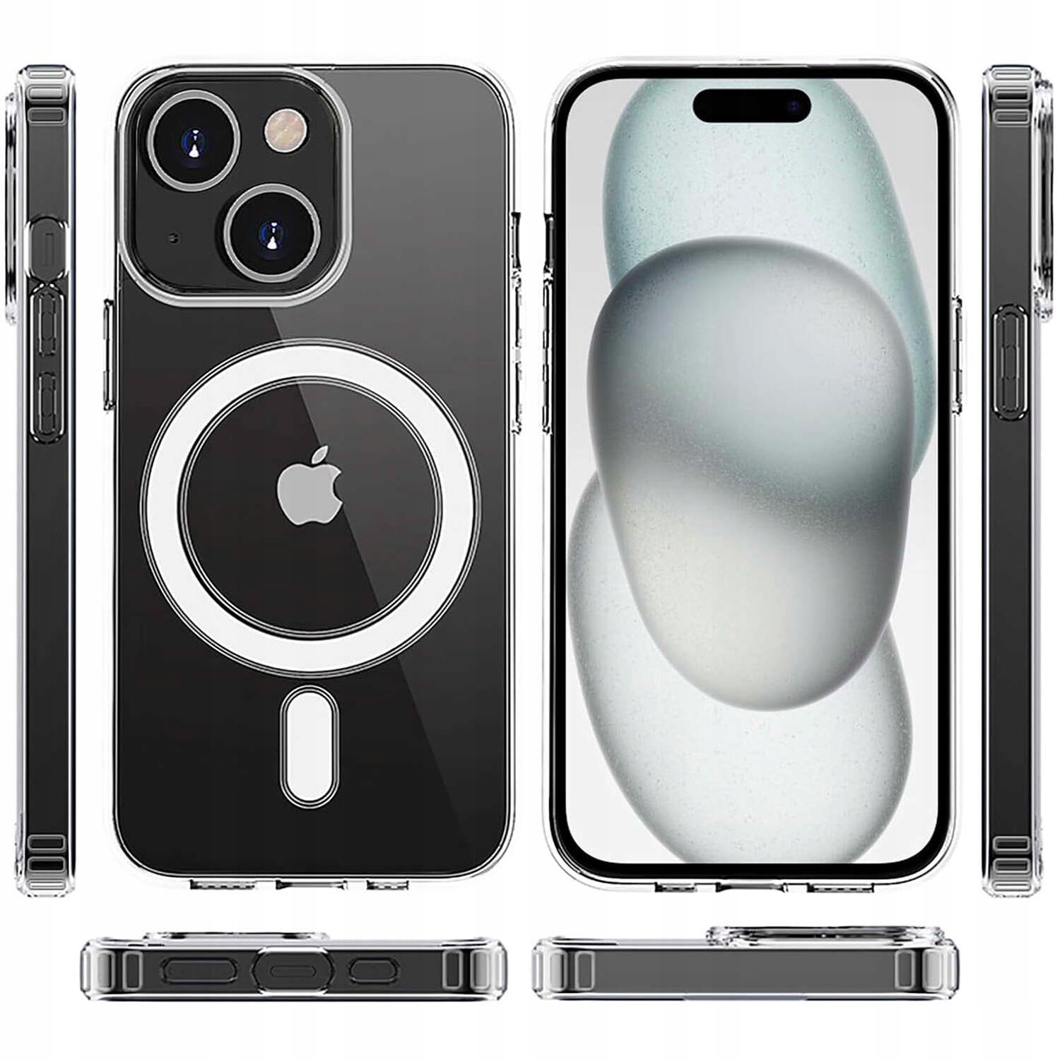 ETUI DO IPHONE 15 PLUS MAG SAFE OBUDOWA CASE COVER SHOCK CLEAR ALOGY + SZKŁ Typ plecki
