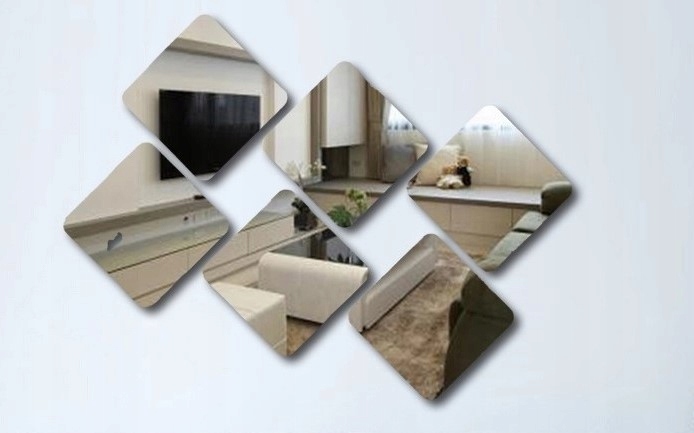 

Lusterka Akrylowe Samoprzylepne 30x30cm 6szt