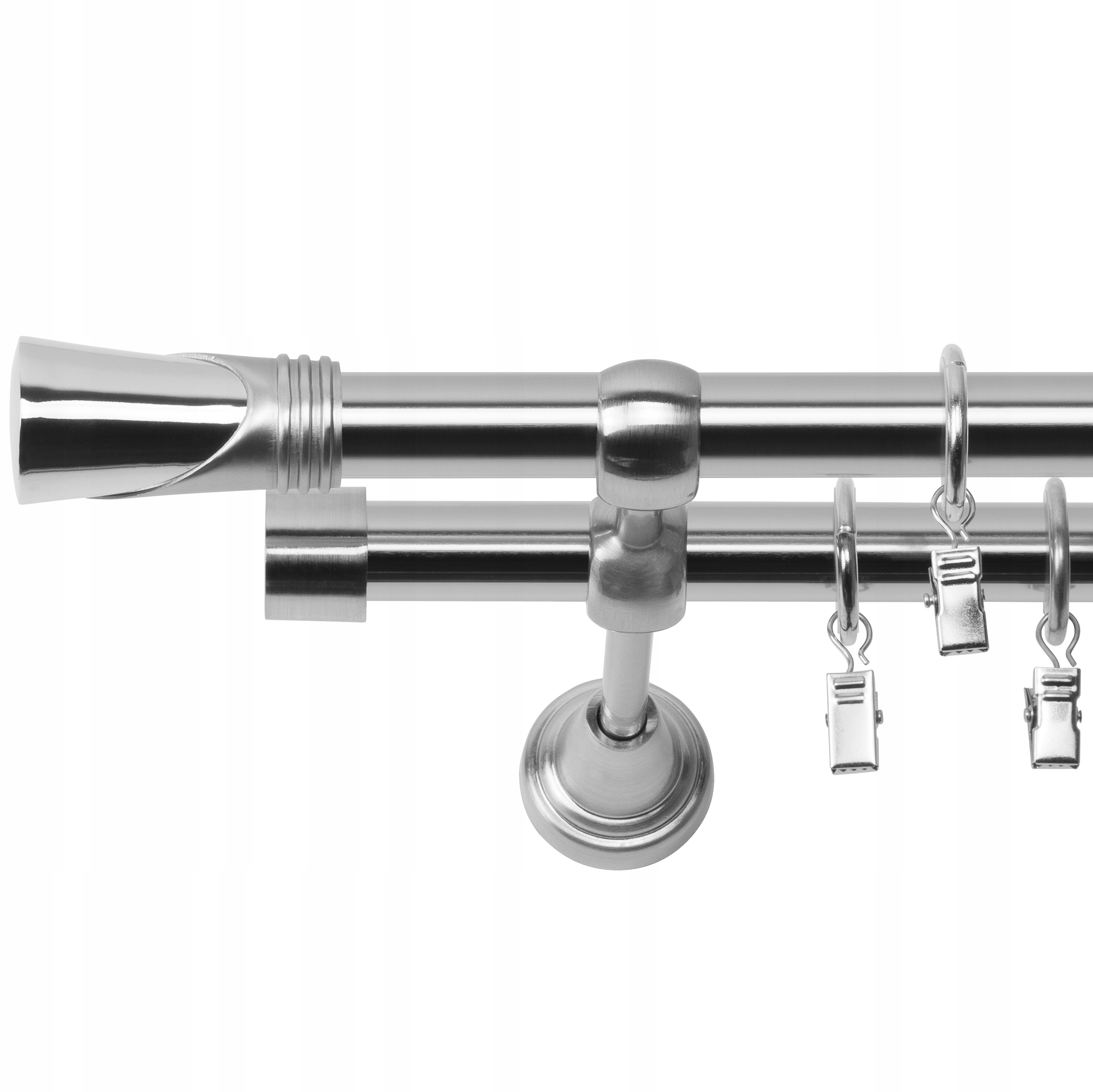 

Karnisz Podwójny Z Żabkami Metal Fi 19mm 260cm