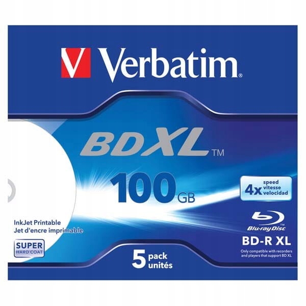 Verbatim Bd-r XL, Hard Coat, šperkovnice, 43789, 4x, 1 ks, pro archivaci