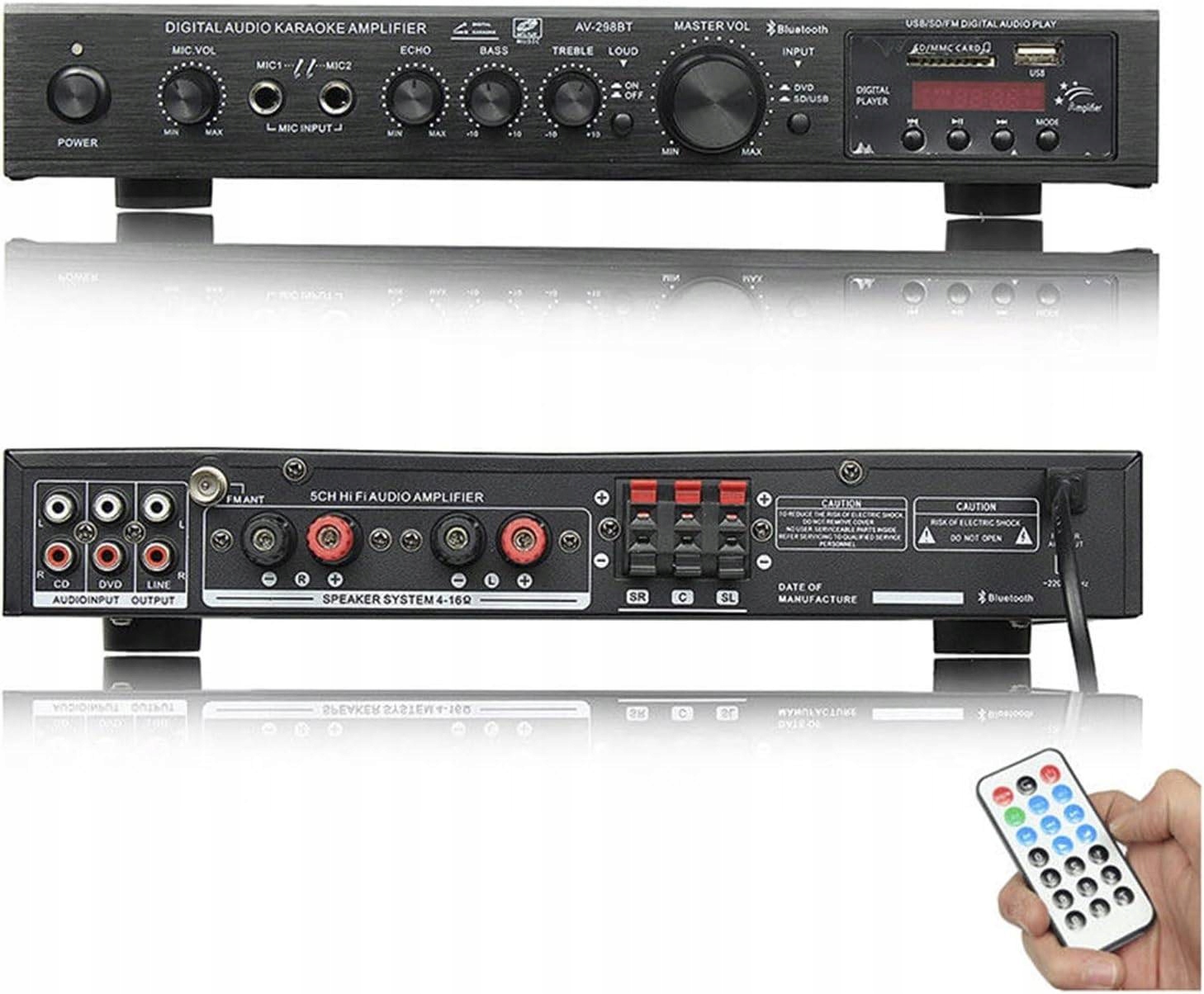 Integrovaný Zesilovač Bluetooth 2000W Stereofonní Hi-fi Digitální Fm