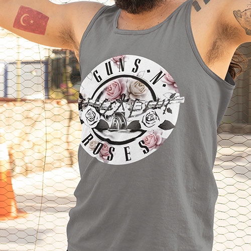 TANK TOP HORROR/ROCK GUNS N ROSES FLORAL Rozmiar S