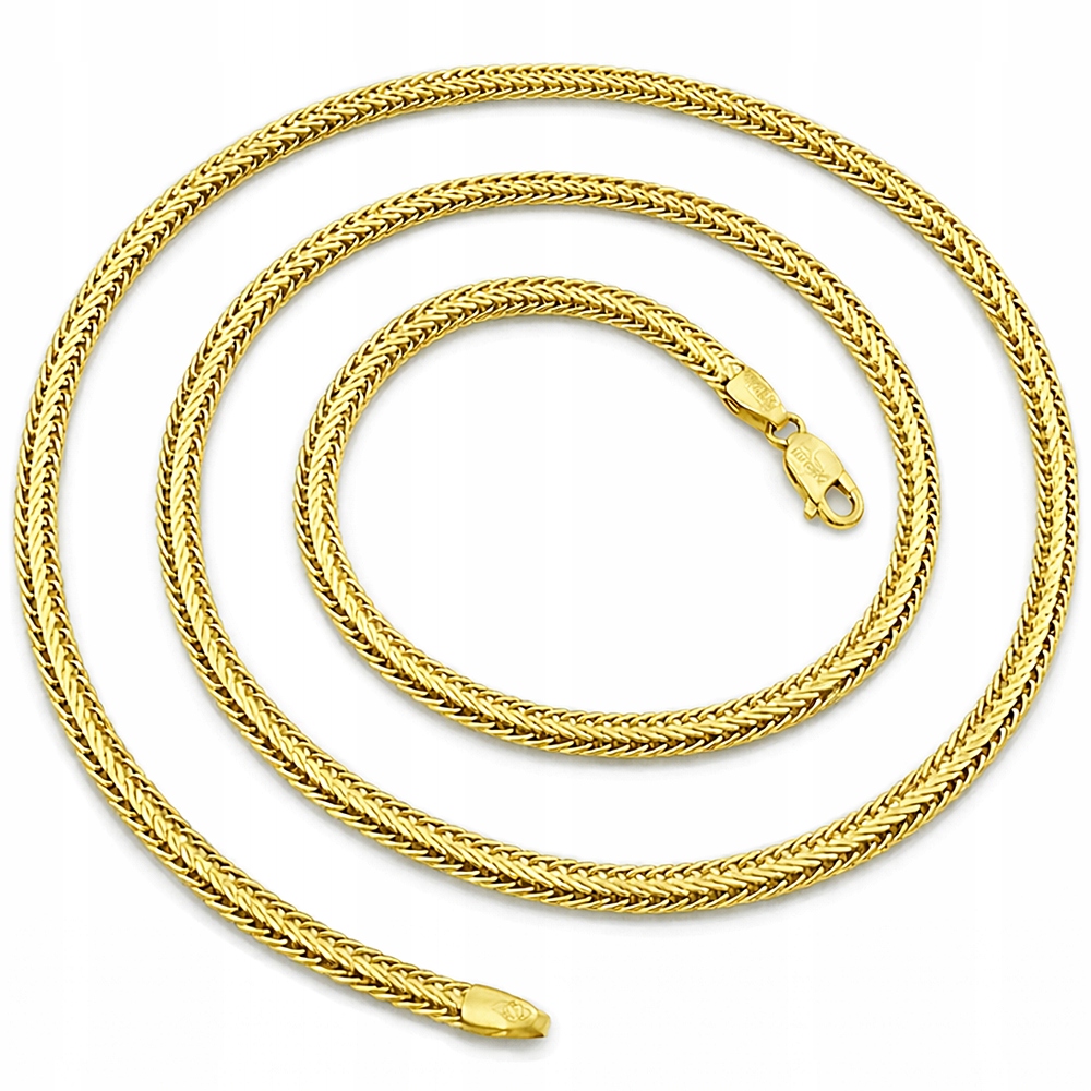 Złoty Łańcuszek Damski Pełny Diamentowany 3,50 mm Szeroki pr 585