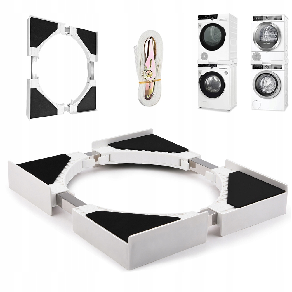 Łącznik Pralki Suszarki Regulowany 46CM-66CM Z 8 Podkładek Antypoślizgowych