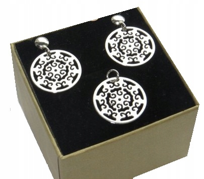 

Kolczyki i zawieszka Celebrytka Ażur srebro 925