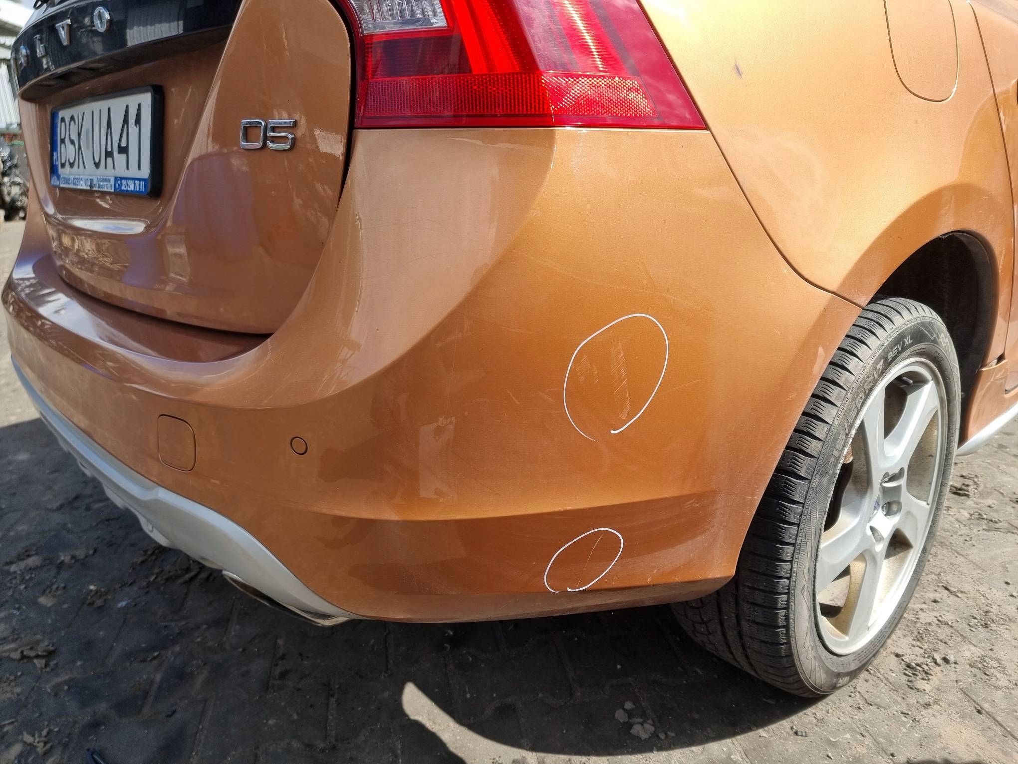 Paraurti posteriore PDC 704 VIBRANT COPPER VOLVO V60 e
