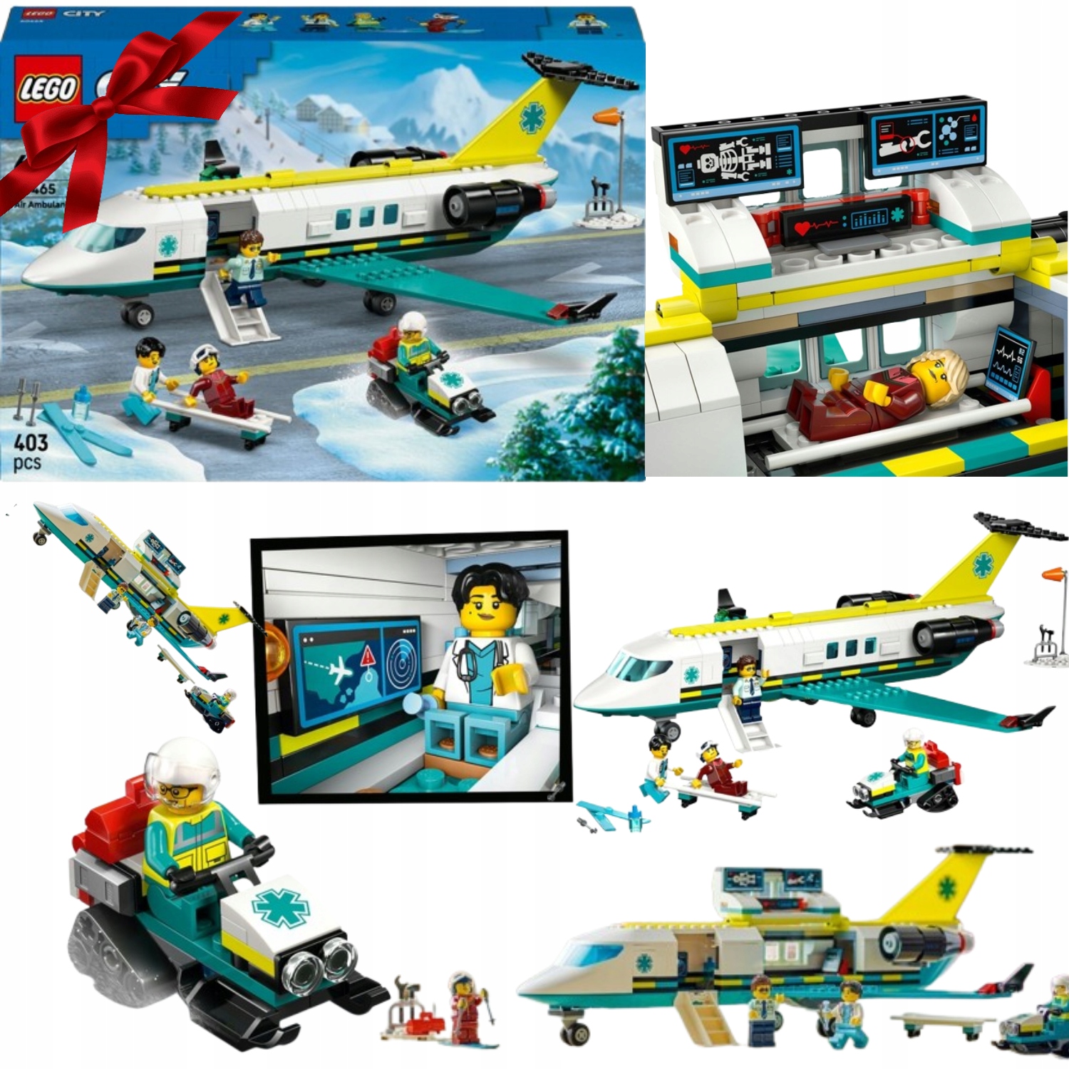 Lego City 60465 Samolot Ratunkowy Dla Dziecka Klocki Zestaw Szpital