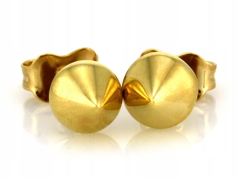 Jemné náušnice ze zlata 585, kužely bez kamenů na tyčince jako dárek