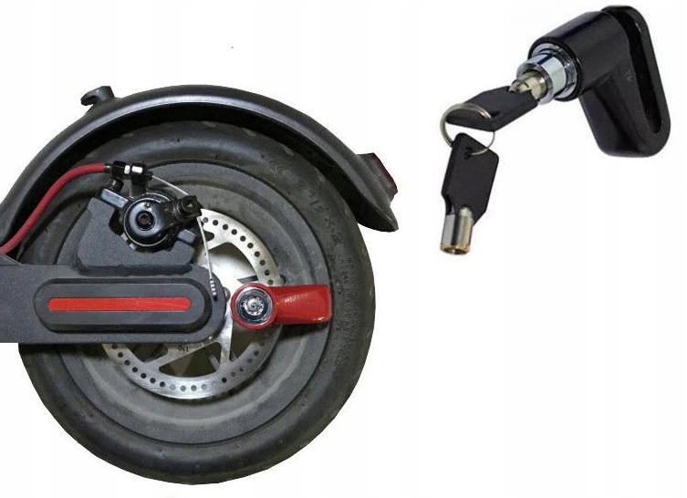 ZAMEK ZAPIĘCIE BLOKADA HAMULEC FIAT F500-F85 + LINKA Model MOTO LOCK Zestaw BLOKADA