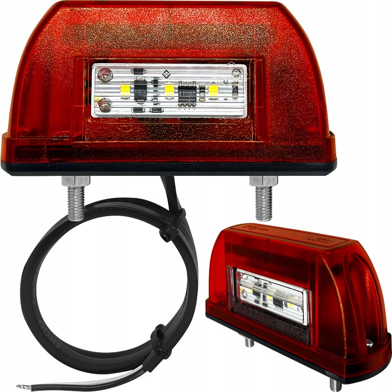 LAMPA OŚWIETLENIA TABLICY REJESTRACYJNEJ CZERWONA