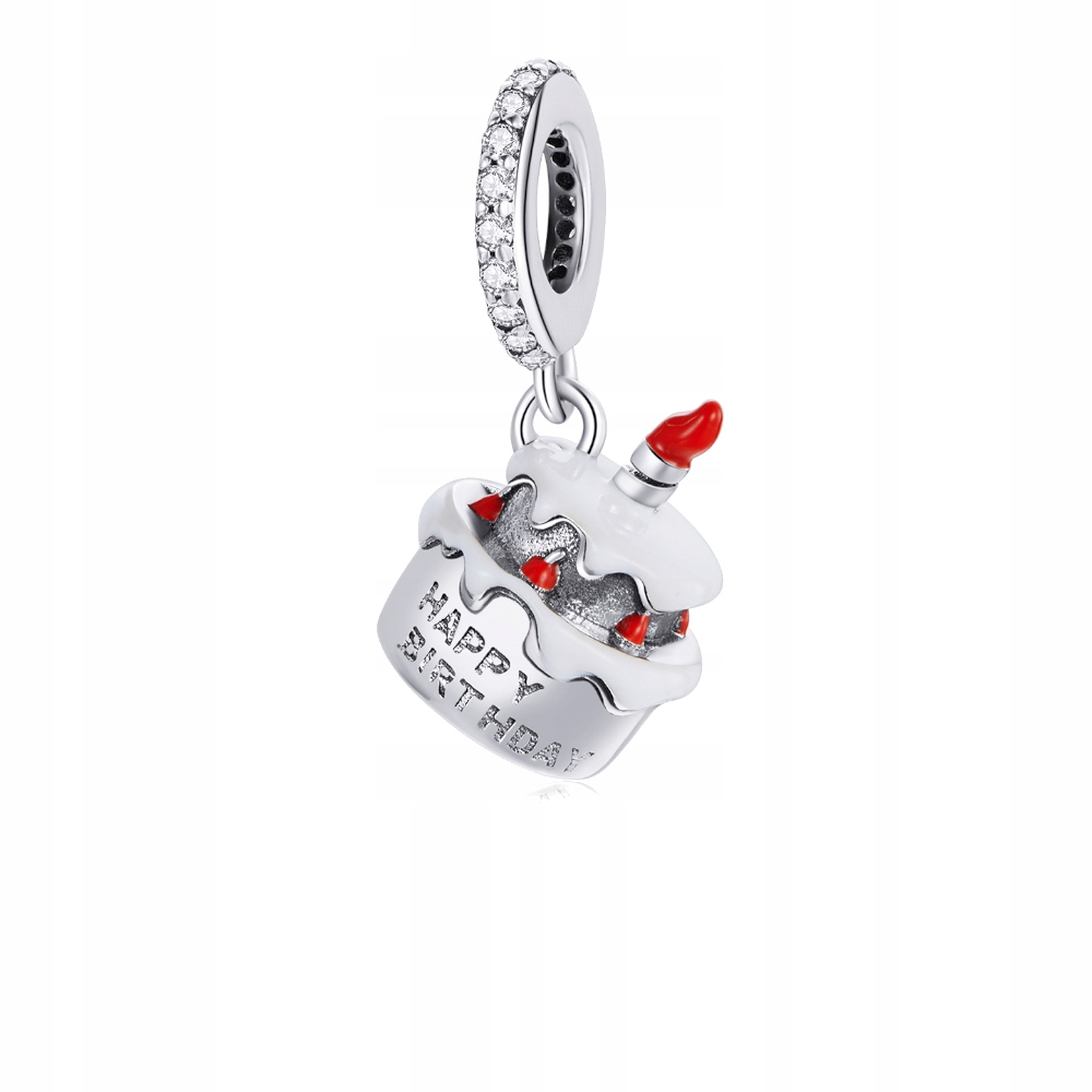 Stříbrný přívěsek Ornamo Narozeninový Dort Zirkon bílý Stříbro 925