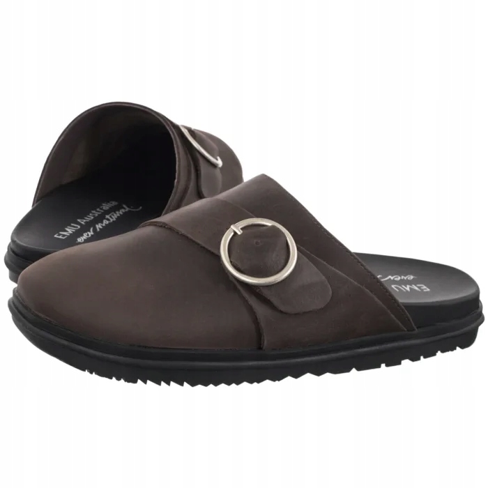 Kožené dámské Nazouváky Emu Australia Amber 2 Espresso W13307 Hnědé