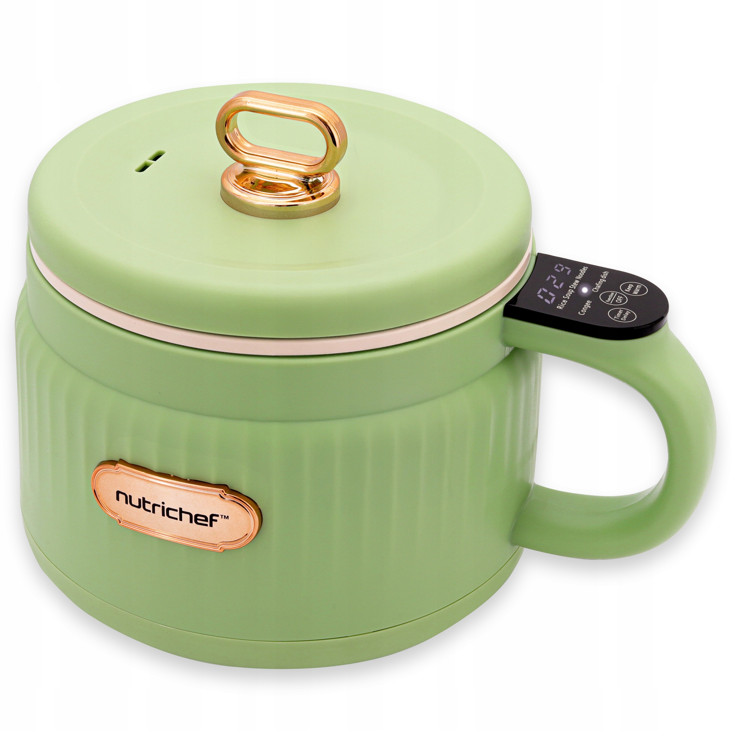 Ryżowar Garnek Do Gotowania Ryżu Zup Makaronu 1,5L Zielony Nutrichef 600W